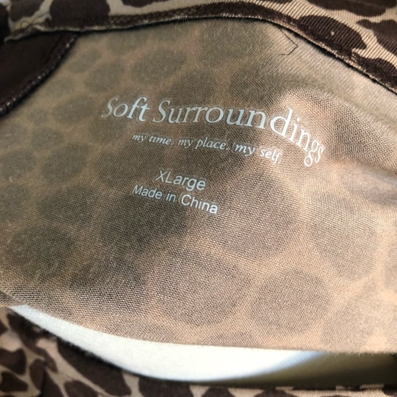 Soft Surroundings brown animal print tunic - Picture 4 of 8